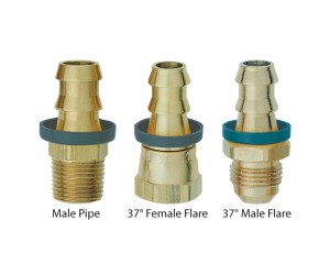BRASS PUSH-ON HOSE END FITTINGS