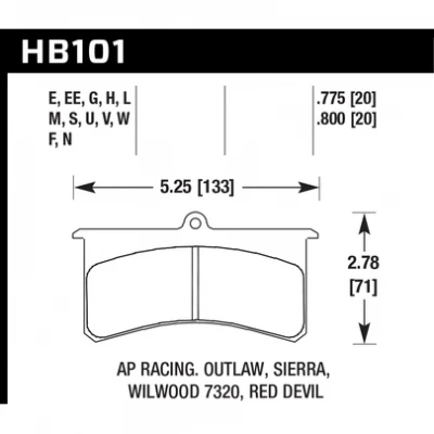 HAWK PERFORMANCE BRAKE PADS - SUPERLITE COTTER PIN - HAW-HB101H