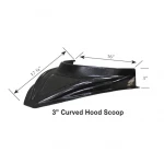 MD3 CURVED HOOD SCOOP - 5"; CHEVRON BLUE - NO-040-4116CB