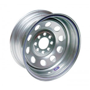 BART 15" MULTI FIT MINI-STOCK WHEELS - 15 INCH X 7 AND 8 INCH WIDE; SILVER; DUAL 4-LUG PATTERN
