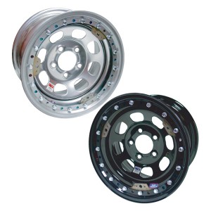 BART IMCA COMPETITION BEADLOCK WHEELS - 15 INCH X 8 INCH WIDE; APPROX. 23 LBS; Silver