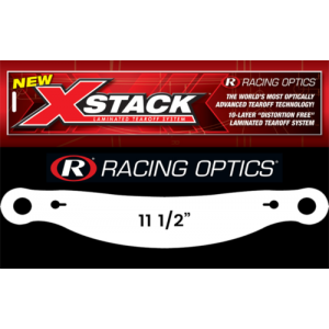 RACING OPTICS XSTACK 10 LAMINATED TEAROFF SYSTEM - 11-1/2"; BANANA; CLEAR