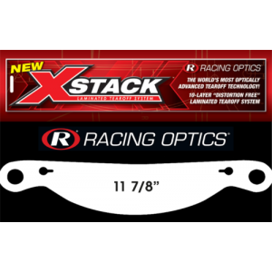 RACING OPTICS XSTACK 10 LAMINATED TEAROFF SYSTEM - 11-7/8"; BANANA; CLEAR