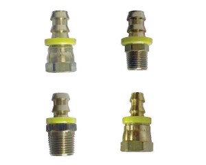 BRASS PUSH-ON HOSE END FUEL FITTINGS