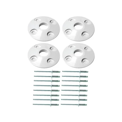 DOMINATOR RACE PRODUCTS HOOD PIN SCUFF PLATES - DRP-1202-WHT