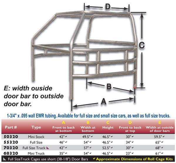PROTEK 4POINT ROLL CAGE KIT RCK553204 Building Products